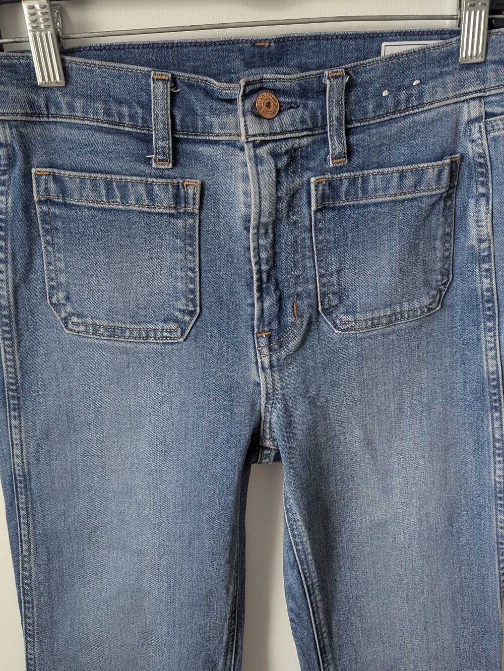 Gap 70s Flare High Rise Jeans Size 27 / 4 R - Picture 3 of 9
